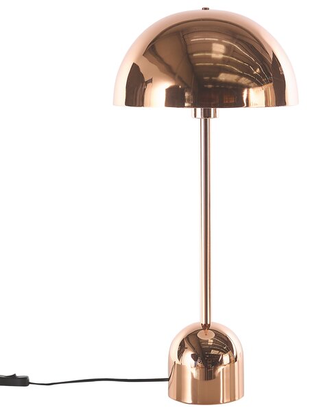 Stolná lampa medená kovová okrúhle tienidlo nočná lampa kancelária obývacia izba spálňa