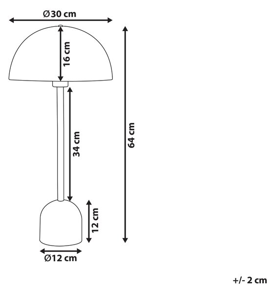 Stolná lampa medená kovová okrúhle tienidlo nočná lampa kancelária obývacia izba spálňa