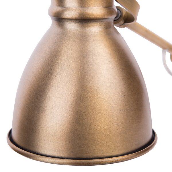 Stolná lampa mosadzná kov oceľ 44 cm nastaviteľné rameno okrúhle tienidlo moderný štýl kancelária