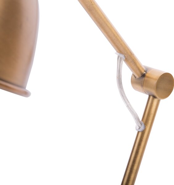 Stolná lampa mosadzná kov oceľ 44 cm nastaviteľné rameno okrúhle tienidlo moderný štýl kancelária