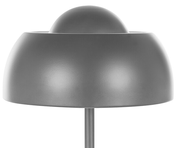 Stojaca lampa čierna oceľ kov matná povrchová úprava 148 cm okrúhle kupolovité tienidlo osvetlenie moderný štýl obývačka spálňa