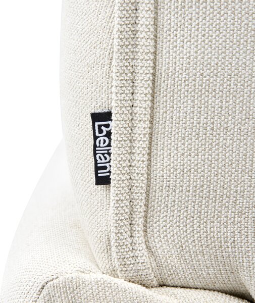 Kreslo svetlobéžové polyester látkové čalúnenie vodoodpudivá tkanina nohy z kaučukového dreva retro minimalistický štýl obývačka
