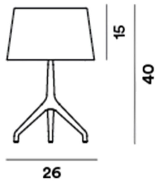 Stolové Lampa Foscarini, stmievateľné, Biela, Hliník