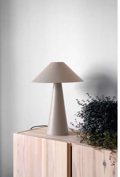 Stolové Lampa Globen Lighting, Cannes, Béžová, Obývacia izba, Kov, Dizajnový