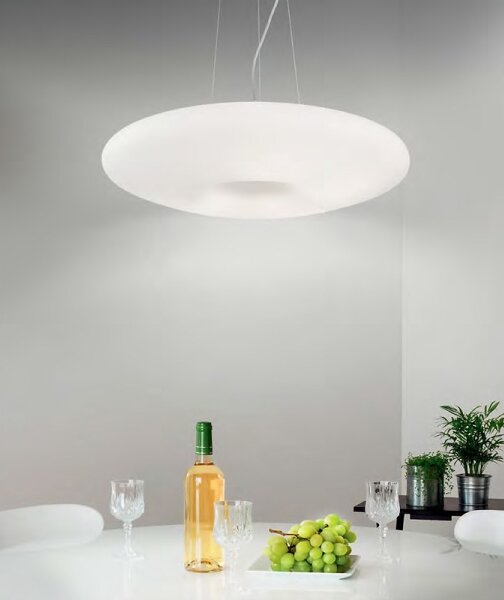 Ideal Lux - Závesný luster GLORY na lankách 3xE27/60W/230V priemer 50 cm biela