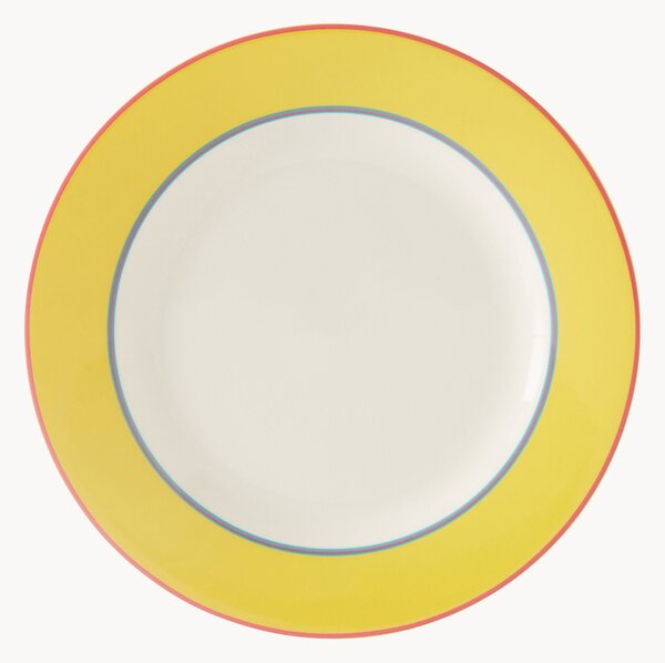 Porcelánové raňajkové taniere Calypso Yellow, 4 ks