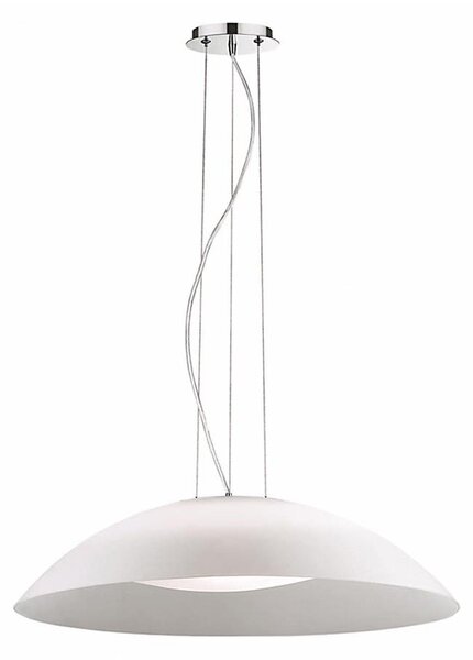Ideal Lux - Závesné svietidlo na lankách LENA 3xE27/60W/230V priemer 64 cm biela
