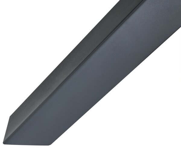 Jedálenský stôl hnedá čierna MDF kov 140/180 x 90 cm rozkladací pre 6 osôb moderný rustikálny štýl kuchyňa jedáleň