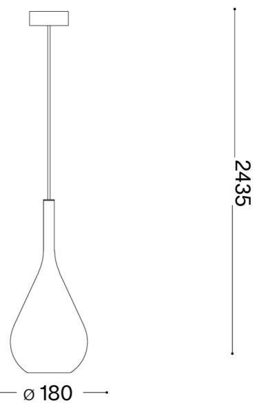 Ideal Lux - Závesný luster na lankách KALIQUE 1xE27/42W/230V, priemer 18 cm, dymovo-béžový