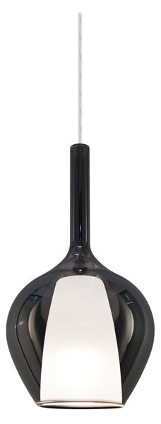 Ideal Lux - Závesný luster na kábli KALIQUE 1xE27/42W/230V priemer 18 cm dymová čierna