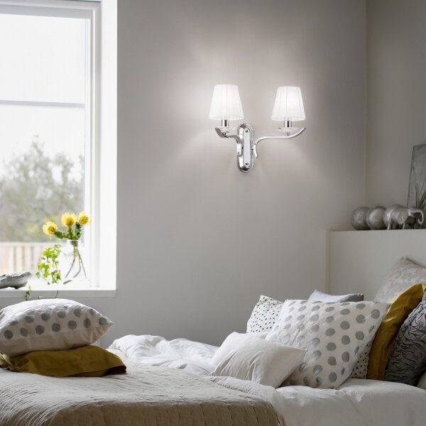 Ideal Lux - Krištáľové nástenné svietidlo PEGASO 2xE14/28W/230V lesklý chróm