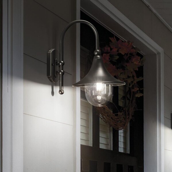 Ideal Lux - Vonkajšie nástenné svietidlo CIMA 1xE27/52W/230V IP43 antracit