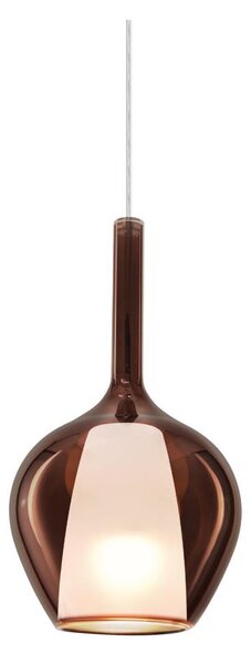 Ideal Lux - Závesný luster KALIQUE na lanku 1xE27/42W/230V priemer 18 cm dymovo-medený