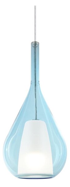 Ideal Lux - Závesné svietidlo na lankách KALIQUE 1xE27/42W/230V pr. 18 cm dymová modrá