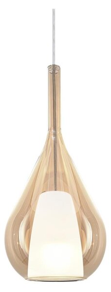 Ideal Lux - Závesný luster na lankách KALIQUE 1xE27/42W/230V, priemer 18 cm, dymovo-béžový