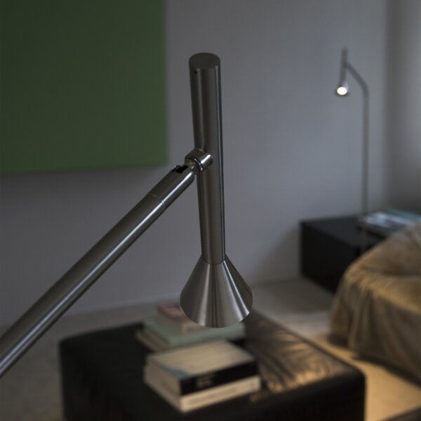 Ideal Lux - LED stojacia lampa DIESIS, 4,5 W/230 V, CRI 95, matný chróm