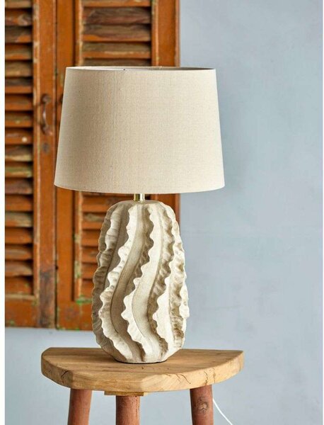 Stolové Lampa Bloomingville, Béžová, Obývacia izba, Tkanina / Textil