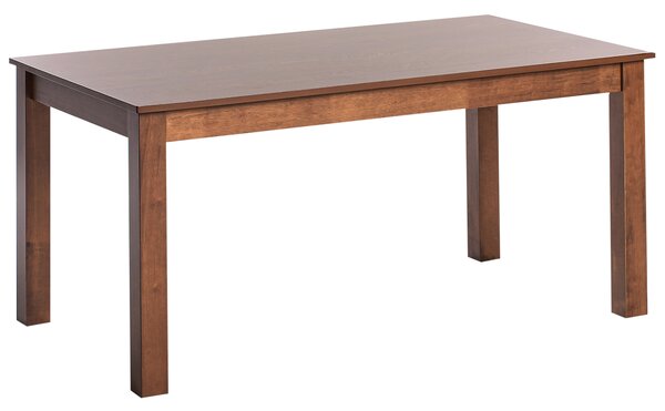 Rozkladací stôl tmavý jaseň MDF 160/240 x 90 cm nohy z kaučukového dreva dyhovaná doska prírodná povrchová úprava