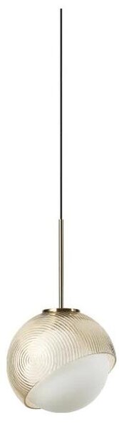Ideal Lux - LED luster na lankách BLOOM 1xG9/3W/230V pr. 11,5 cm zlatý/dymovo-béžový