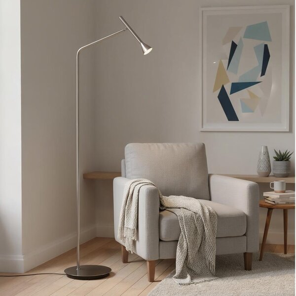 Ideal Lux - LED stojacia lampa DIESIS, 4,5 W/230 V, CRI 95, matný chróm
