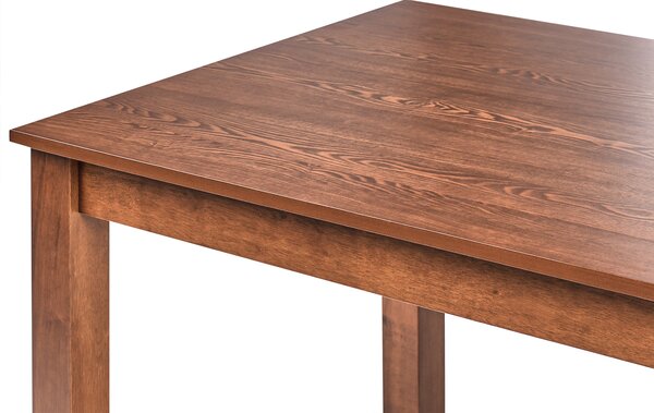 Rozkladací stôl tmavý jaseň MDF 160/240 x 90 cm nohy z kaučukového dreva dyhovaná doska prírodná povrchová úprava