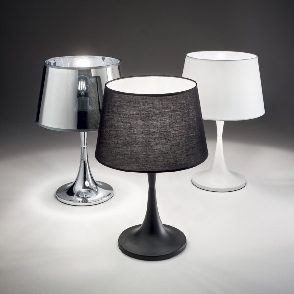 Ideal Lux - Stolná lampa LONDON 1xE27/60W/230V čierna