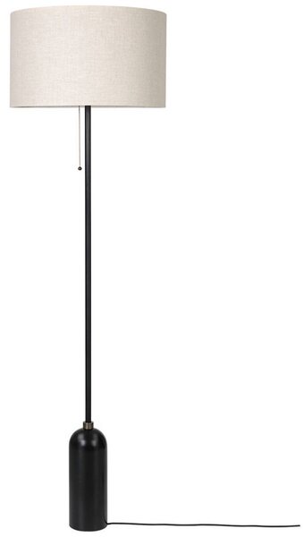 Stojacie Lampa GUBI, stmievateľné, Čierna, Obývacia izba, Mramor