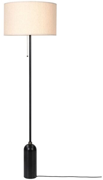Stojacie Lampa GUBI, stmievateľné, Čierna, Obývacia izba, Mramor