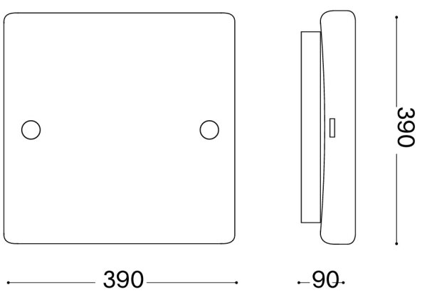 Ideal Lux - Stropné svietidlo CELINE 3xE27/60W/230V 39x39 biela