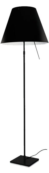 Stojacie Lampa Luceplan, Čierna, Obývacia izba, Hliník