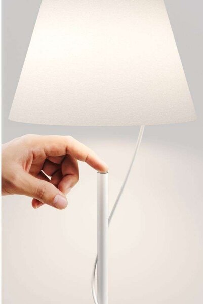 Stojacie Lampa Lodes, stmievateľné, Biela, Obývacia izba, Kov