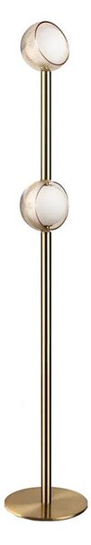 Ideal Lux - LED stojacia lampa BLOOM 2xLED/5,5W/230V CRI 90 zlatá/dymová béžová