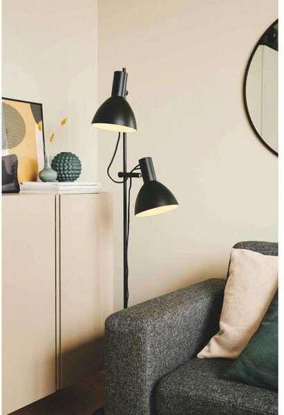 Stojacie Lampa Halo Design, Čierna, Obývacia izba, Kov