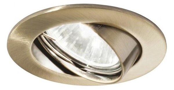 Ideal Lux - Zapustené stropné svietidlo SWING 1xGU10/28W/230V priemer 8,2 cm mosadz