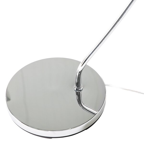 Stojaca lampa strieborná kovová 188 cm oblúkový tvar moderné osvetlenie obývacia izba