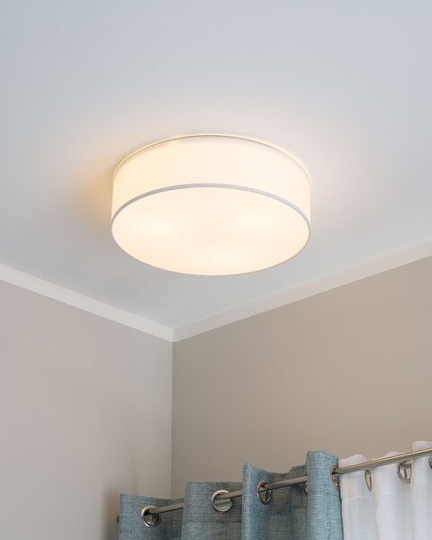 Stropná lampa biela zmes bavlny a polyesteru ø 45 cm na strop moderný boho štýl obývačka spálňa jedáleň