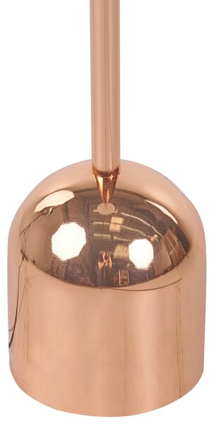Stojaca lampa medená kovová 158 cm okrúhle tienidlo vysoká lampa kancelária obývacia izba spálňa