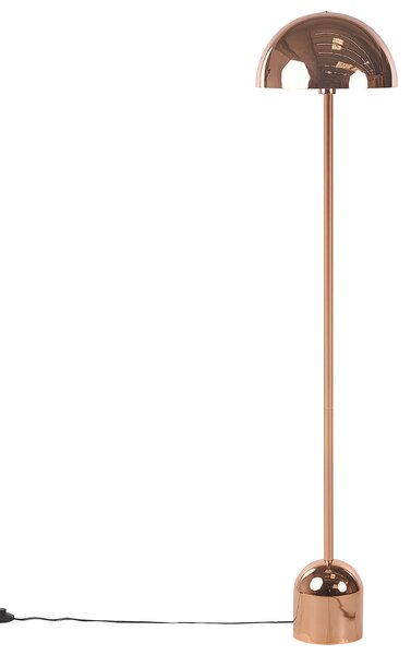 Stojaca lampa medená kovová 158 cm okrúhle tienidlo vysoká lampa kancelária obývacia izba spálňa