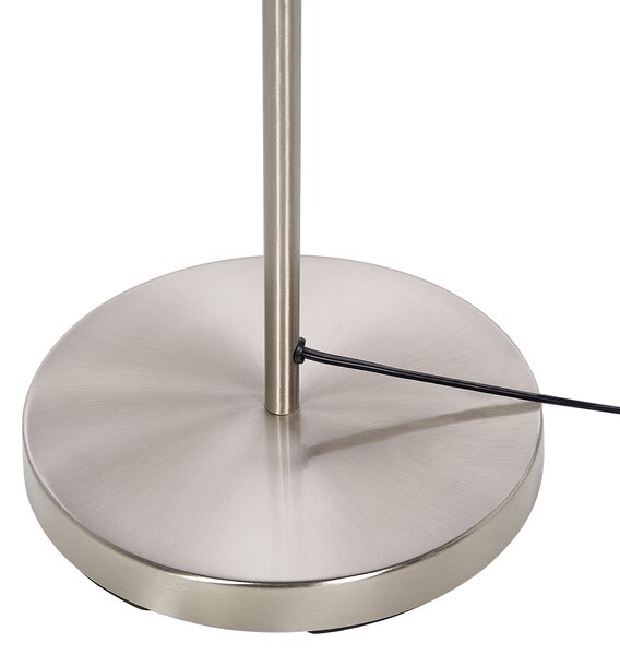 Stojaca lampa strieborná oceľ sklo 3 svetlá okrúhle tienidlá moderný glamour štýl obývačka spálňa