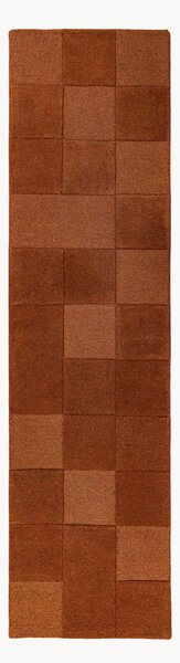 Ručne všívaný vlnený behúň Checkerboard