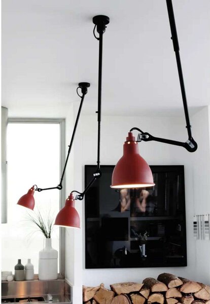 Stropné Lampa Lampe Gras, Červená, Obývacia izba, Kov