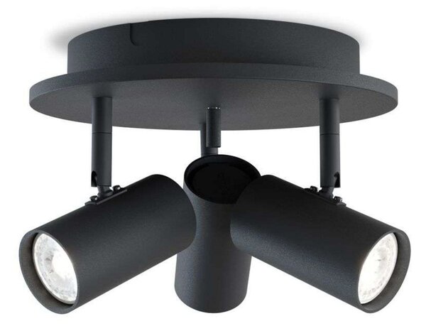 Stropné Lampa Belid, stmievateľné, Čierna, Obývacia izba, Kov