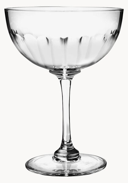 Ručne fúkané krištáľové poháre na šampanské Lens, 2 ks