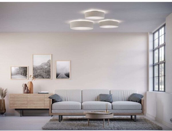 Stropné Lampa Belid, stmievateľné, Biela, Obývacia izba, Tkanina / Textil