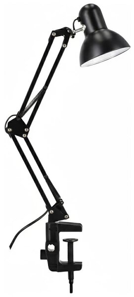 Stolná lampa s klipom 1xE27/60W/230V čierna