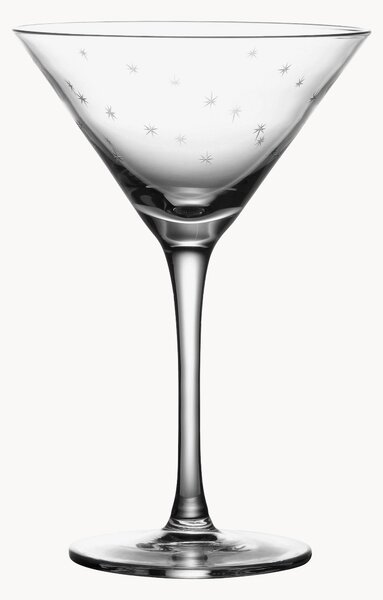 Ručne fúkané krištáľové poháre na martini Stars, 2 ks