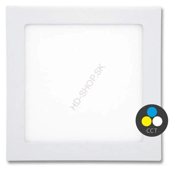 Zapustený štvorcový LED panel 25 W s nastaviteľnou farbou svetla (LED-WSQ-CCT/25W/BI)
