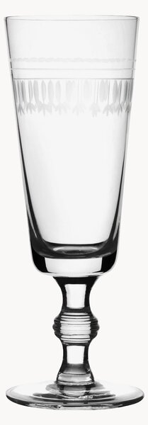 Ručne fúkané krištáľové poháre na šampanské Ovals, 4 ks
