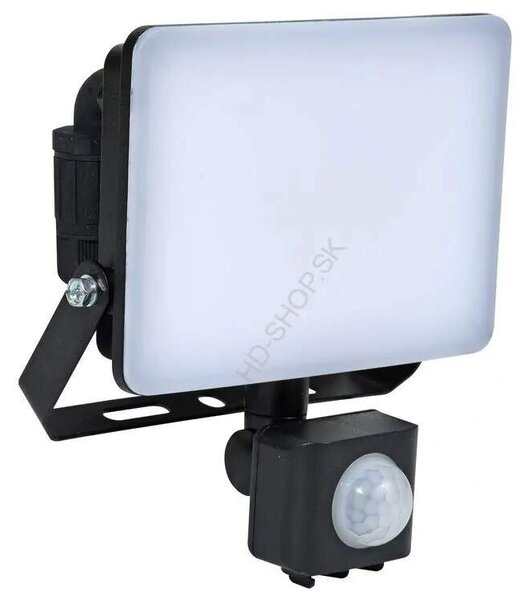LED reflektor FIST 20 W, 5000K,IP65, čierny (RFL02-20W/PIR)