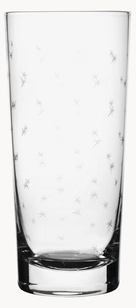 Ručne fúkané krištáľové poháre na kokteily Stars, 4 ks